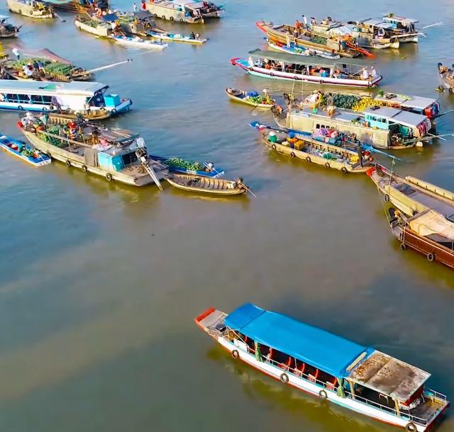 Chợ nổi Cái Răng - Ảnh sưu tầm