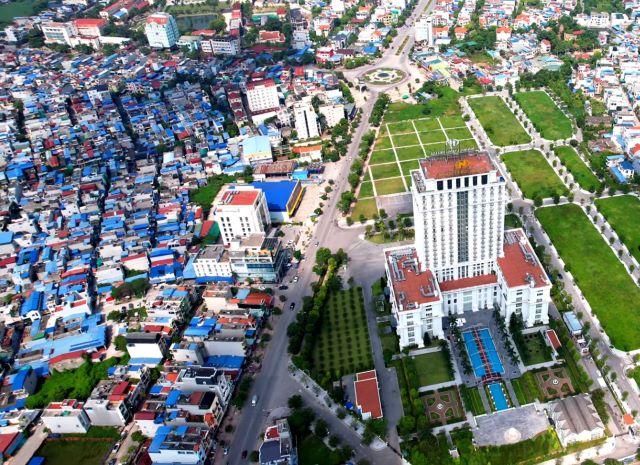 Một góc thành phố Nam Định từ trên cao - Ảnh sưu tầm
