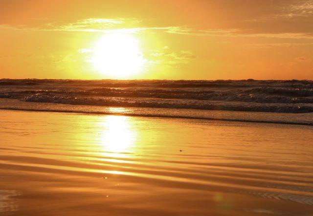 Bình minh trên biển Cồn Vành Thái Bình - Ảnh từ Hoàng Linh