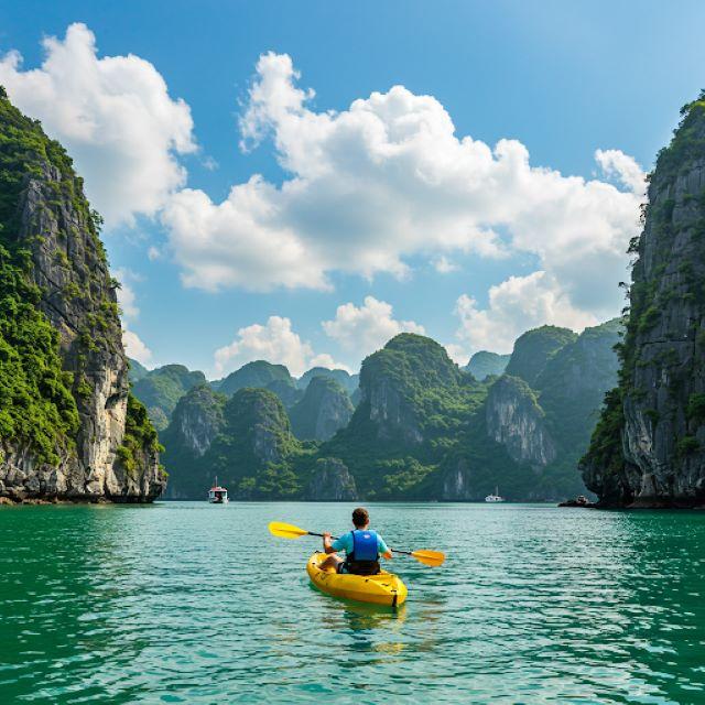 Trải nghiệm chèo thuyền Kayak trên Vịnh Hạ Long
