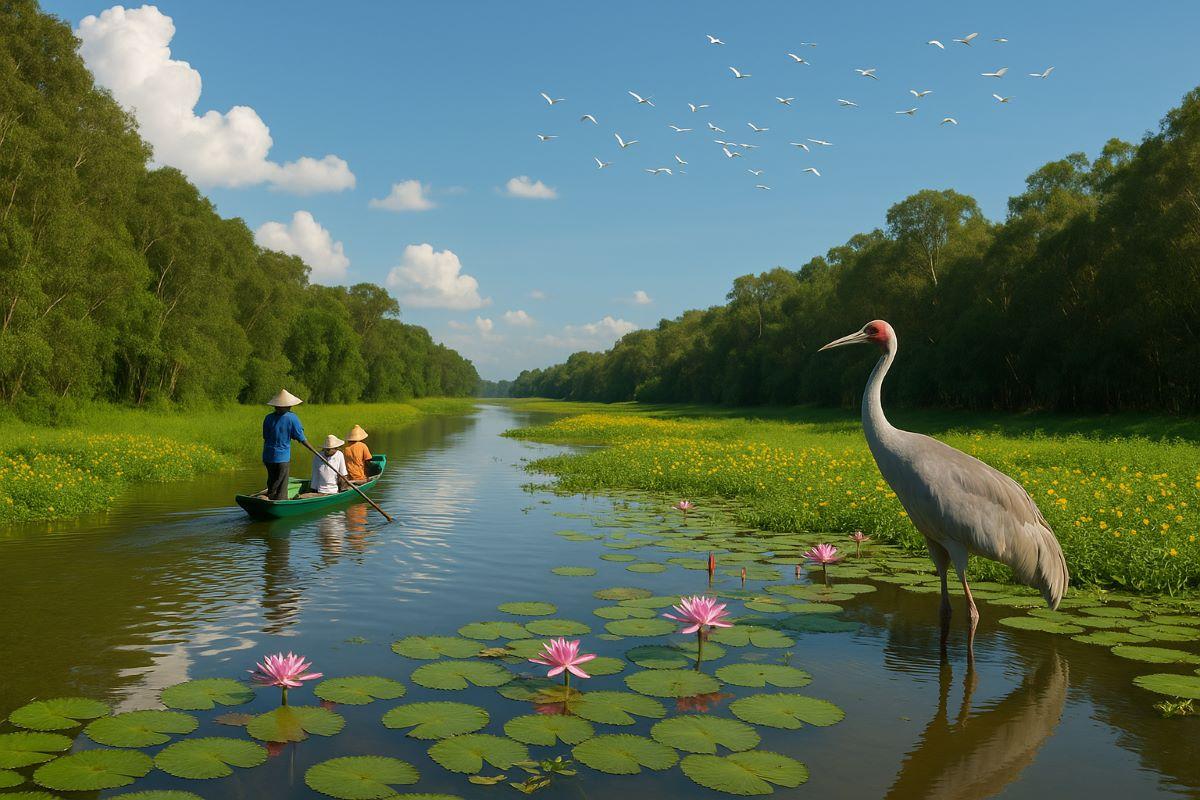 Vi vu khám phá Vườn quốc gia Tràm Chim