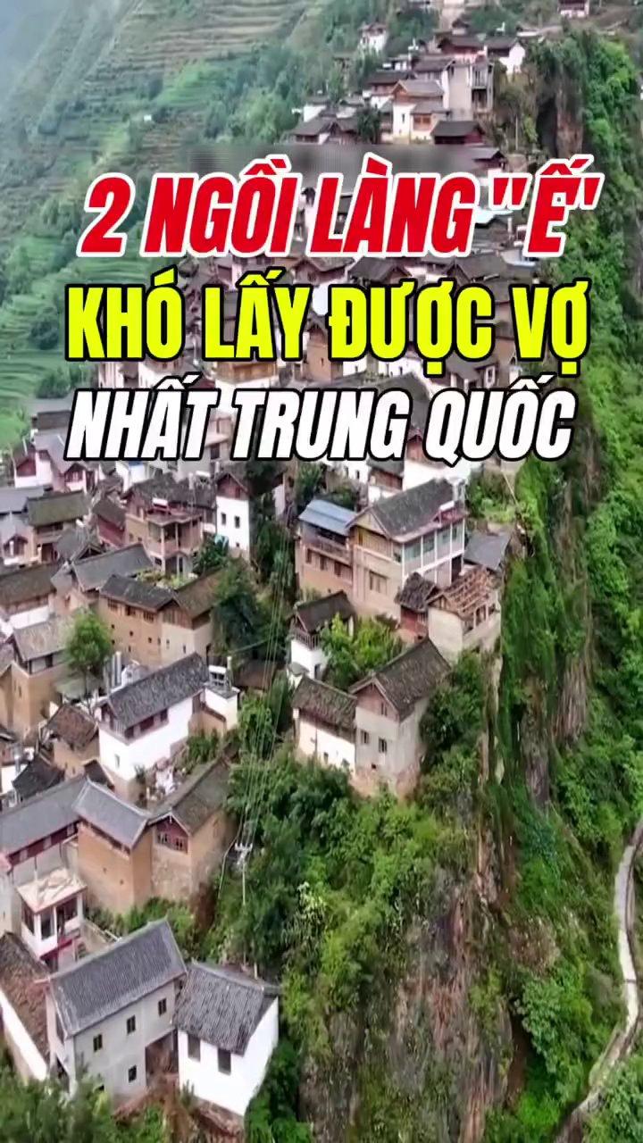 Toàn cảnh ngôi làng nằm chênh vênh trên vách đá dựng đứng ở Lương Sơn.
