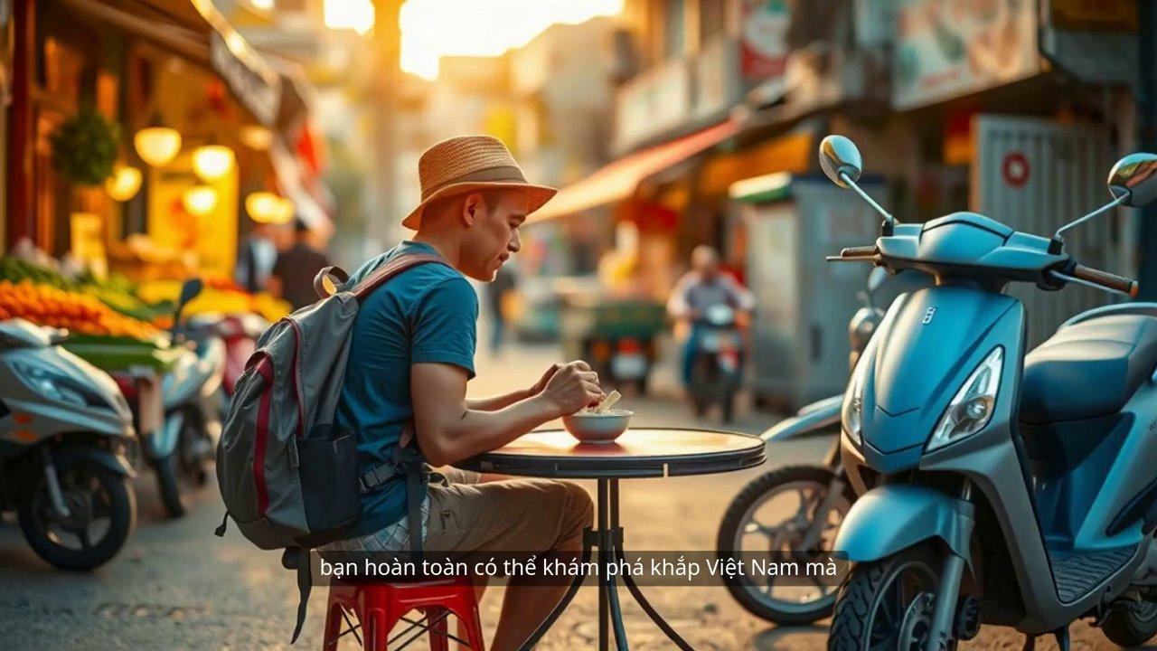 Một góc phố cổ Hà Nội với những chiếc xe máy và quán ăn vỉa hè.